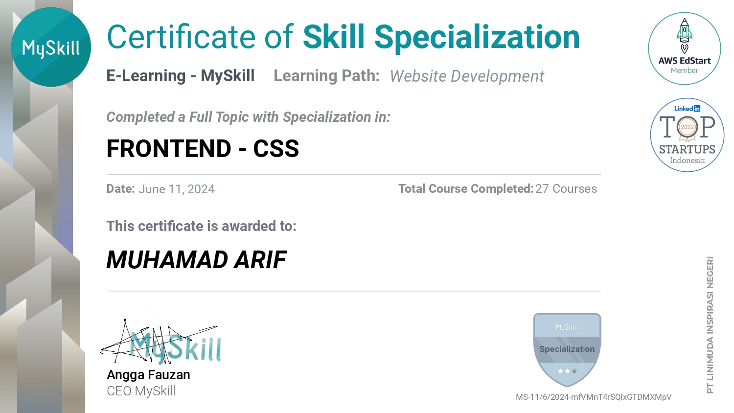 Certificate 4